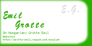 emil grotte business card